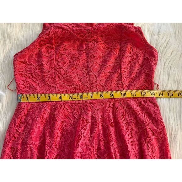 PinkBlush Lace Overlay Fit and Flare Dress (sz S) - Picture 7 of 9